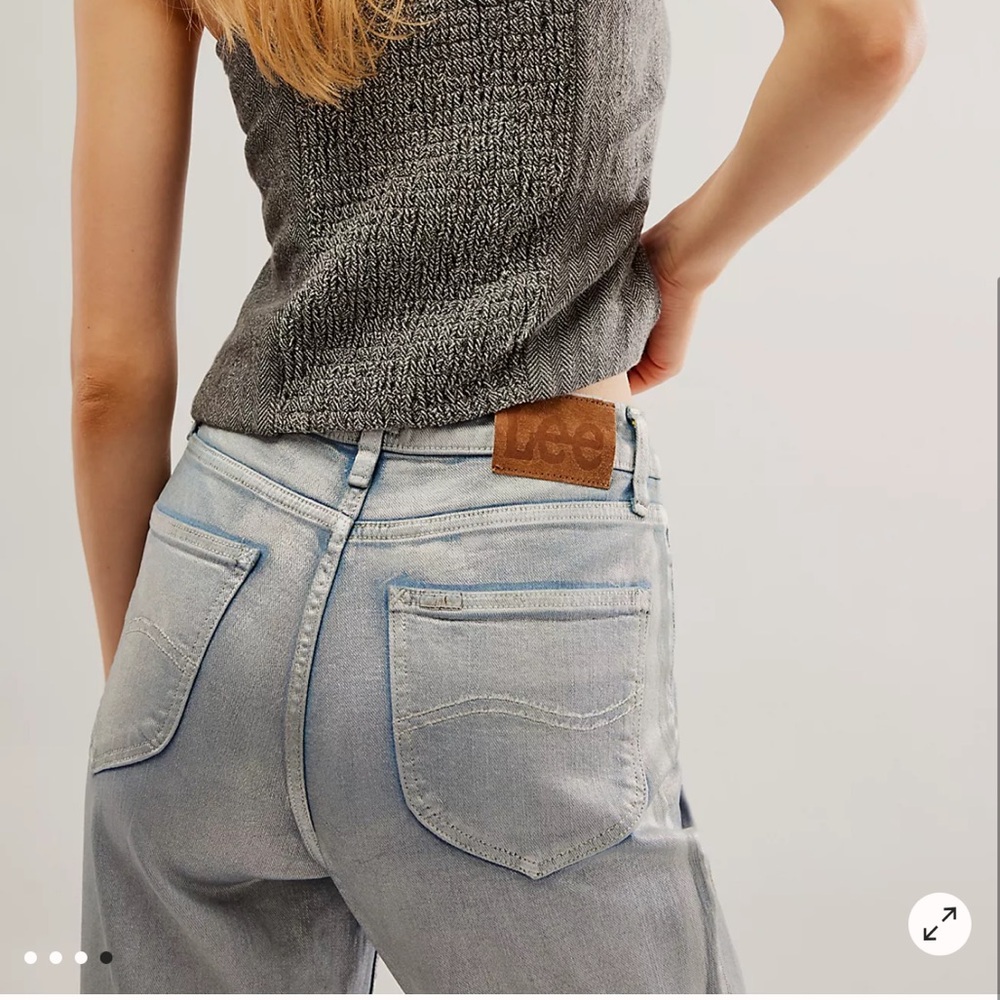 LEE High-Rise Metallic Flare Jeans 28 - Picture 3 of 15